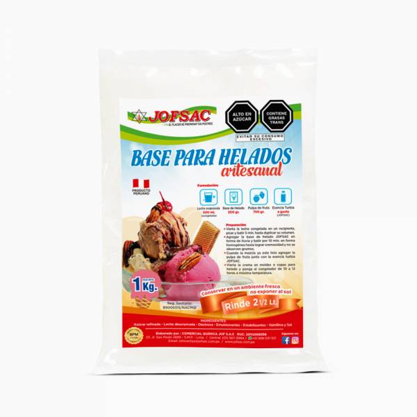 Base de helado artesanal